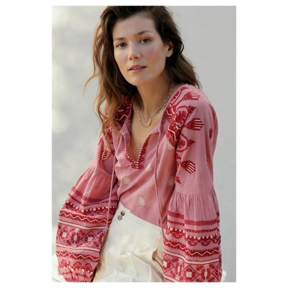 Anthropologie Seen Worn Kept Layla Embroidered